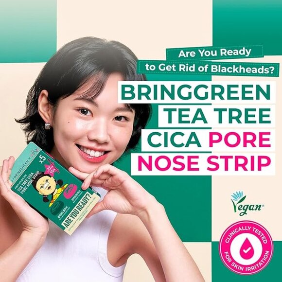 BRING GREEN X NETFLIX SQUID GAME Edition Tea Tree NOSE PORE STRIPS NEW - Picture 4 of 6